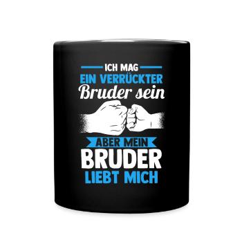 Geschwister Fäuste Familie Brüder Bruder - Tasse einfarbig - Schwarz - Vorne