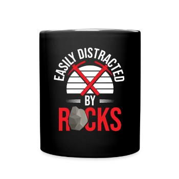 Géologue Géologie Collecteur de roches - Mug uni - noir - Devant