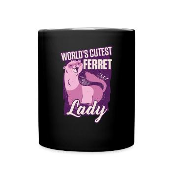 Ferret Weasel Pet Ghost Whisperer - Full Colour Mug - black - Front