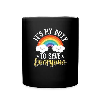Vie Services sociaux Fonctionnaire - Mug uni - noir - Devant