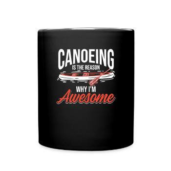 Canoeing River Rafting Canoe Kayaking Outdoor - Full Colour Mug - black - Front
