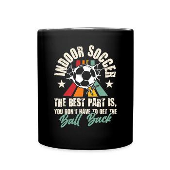 Joueur de football en salle - Mug uni - noir - Devant