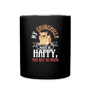 Zoologie du chinchilla - Mug uni - noir - Devant