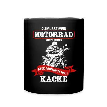 Du Musst Mein Motorrad Nicht Mögen Lustige - Tasse einfarbig - Schwarz - Vorne