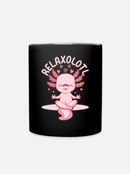 Axolot Lover Funny Axolot Relaxolotl - Funny Axolo - Tasse einfarbig - Schwarz