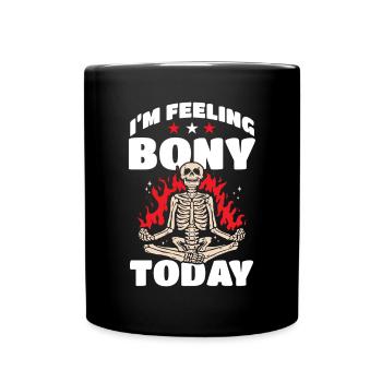 Goth Halloween osseux aujourd’hui squeletté - Mug uni - noir - Devant