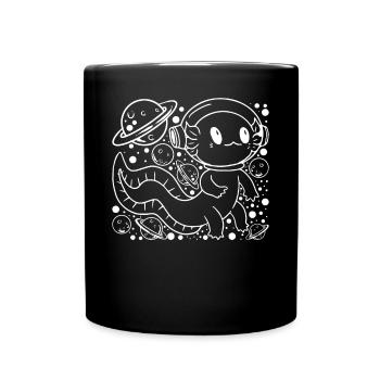 Axolotl Astronaute Axolotl Drôle Axolotl Astronaute - Mug uni - noir - Devant