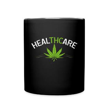 Soins de santé drôle THC Marijuana Weed Cannabis - Mug uni - noir - Devant