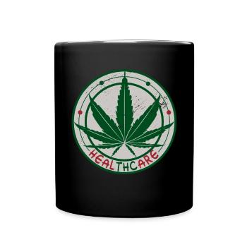 Soins de santé drôle THC Marijuana Weed Cannabis - Mug uni - noir - Devant