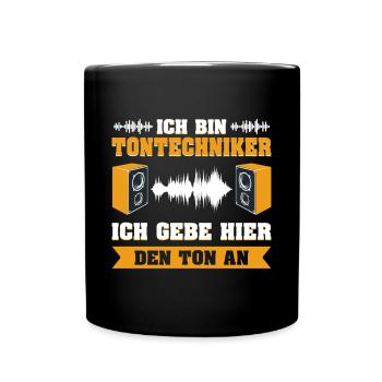 Tontechniker löse Problem - Tasse einfarbig - Schwarz - Vorne