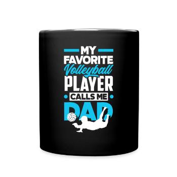 Drôle de volleyball Papa Cadeau - Mug uni - noir - Devant