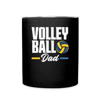Funny volleyball dad gift - Full Colour Mug - black - Front