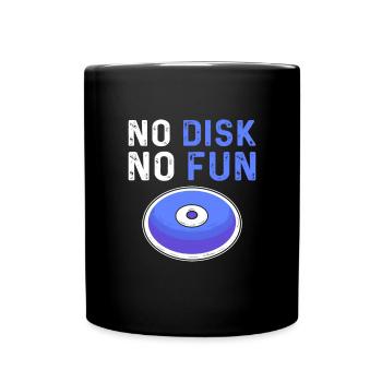Pas de plaisir sans fenêtre. lanceur de disque. - Mug uni - noir - Devant