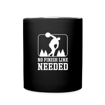 Aucune ligne d’arrivée n’est requise. lanceur de disque. - Mug uni - noir - Devant