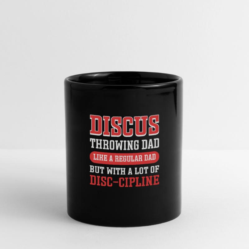 Diskuswerfender Vater. Diskuswerfer. Diskuswerfen Tasse einfarbig