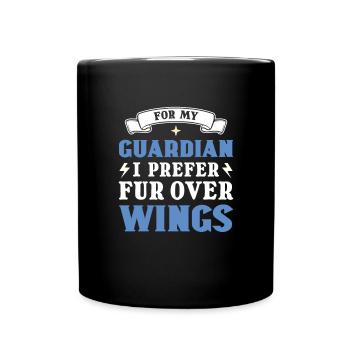 Pour mon protecteur, je tire la fourrure aux ailes - Mug uni - noir - Devant