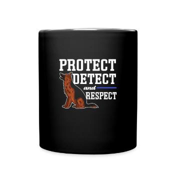 Protéger Détecter - Mug uni - noir - Devant