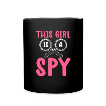 Cette fille est une espionne. Détective privé. - Mug uni - noir - Devant