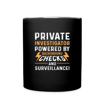 Détective privé. espion secret. Détective privé - Mug uni - noir - Devant