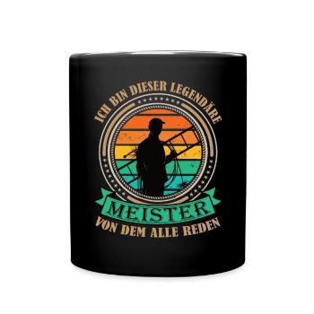 Schornsteinfeger Meister legendär retro - Tasse einfarbig - Schwarz - Vorne