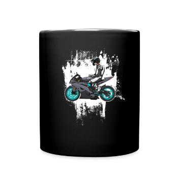 Motorcycle Lifestyle / Motorcycle / Motorcycles biker - Full Colour Mug - black - Front