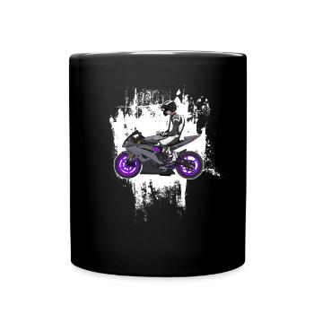 Motorcycle Lifestyle / Motorcycle / Motorcycles biker - Full Colour Mug - black - Front