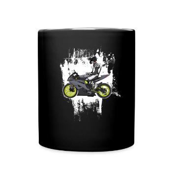 Motorcycle Lifestyle / Motorcycle / Motorcycles biker - Full Colour Mug - black - Front