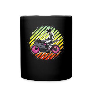 Motorcycle Lifestyle / Motorcycle / Motorcycles biker - Full Colour Mug - black - Front