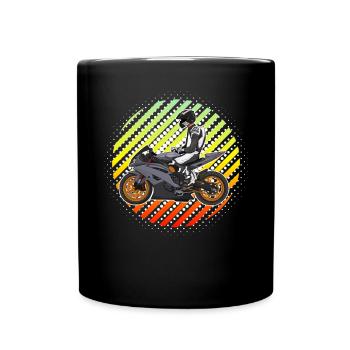 Motorcycle Lifestyle / Motorcycle / Motorcycles biker - Full Colour Mug - black - Front