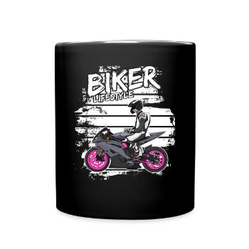 Motorcycle Lifestyle / Motorcycle / Motorcycles biker - Full Colour Mug - black - Front