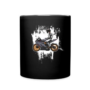 Moto Lifestyle / Moto / Moto motard - Mug uni - noir - Devant
