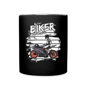 Motorcycle Lifestyle / Motorcycle / Motorcycles biker - Full Colour Mug - black - Front