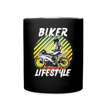 Motorcycle Lifestyle / Motorcycle / Motorcycle biker - Full Colour Mug - black - Front