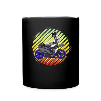 Motorcycle Lifestyle / Motorcycle / Motorcycles biker - Full Colour Mug - black - Front