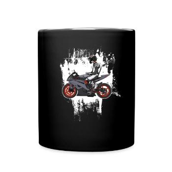 Motorcycle Lifestyle / Motorcycle / Motorcycles biker - Full Colour Mug - black - Front