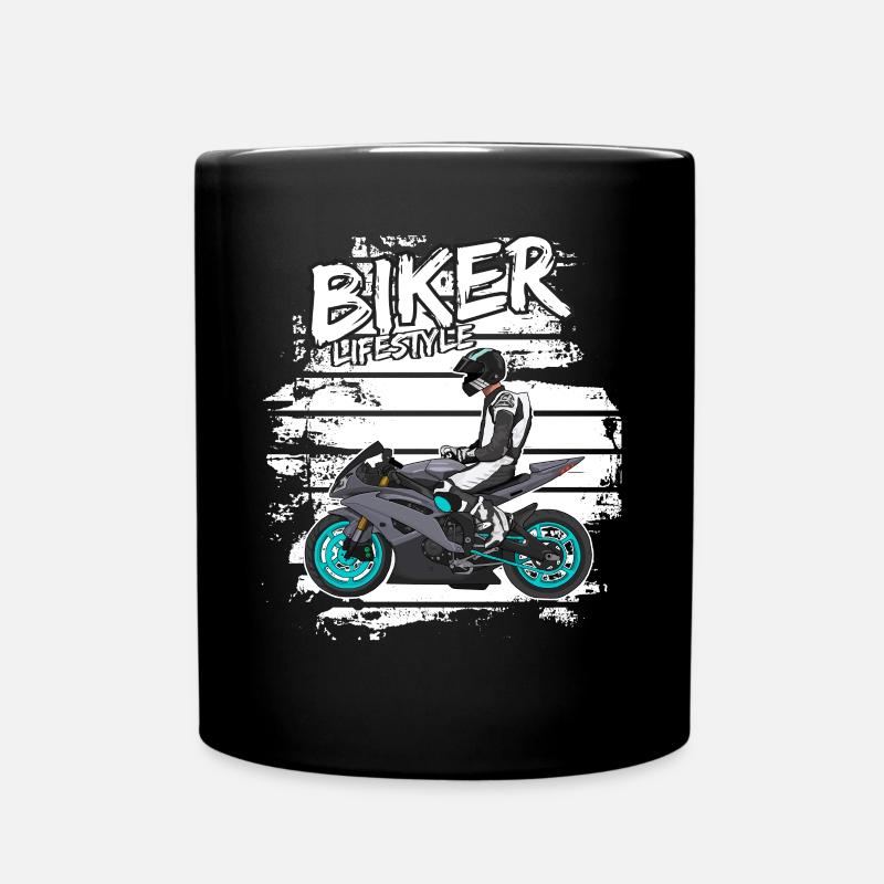 Motorcycle Lifestyle / Motorcycle / Motorcycle biker - Full Colour Mug - black