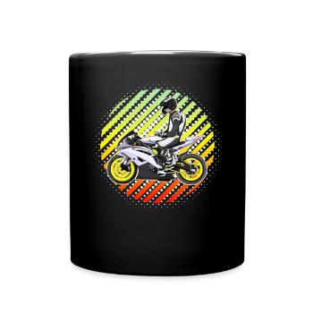 Motorcycle Lifestyle / Motorcycle / Motorcycles biker - Full Colour Mug - black - Front