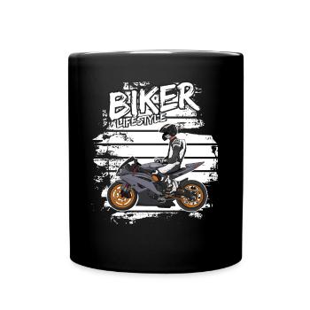 Motorcycle Lifestyle / Motorcycle / Motorcycles biker - Full Colour Mug - black - Front