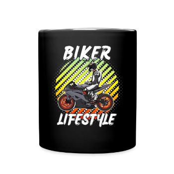 Moto Lifestyle / Moto / Moto motard - Mug uni - noir - Devant