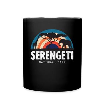Afrika Nationalpark Serengeti Souvenir Big Five Sa - Tasse einfarbig - Schwarz - Vorne