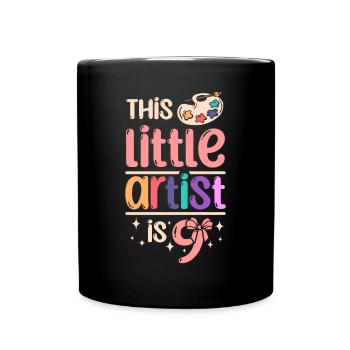 9 anniversaire Ce petit artiste a 9 ans - Mug uni - noir - Devant