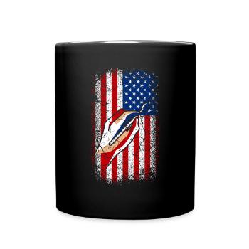 Usa Drapeau américain Art Peinture 4 juillet - Mug uni - noir - Devant