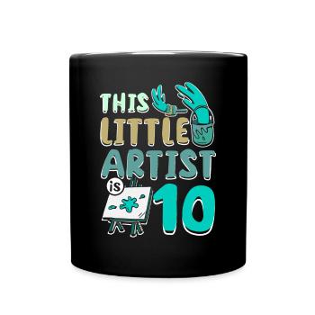 10 ans Ce petit artiste a 10 ans - Mug uni - noir - Devant