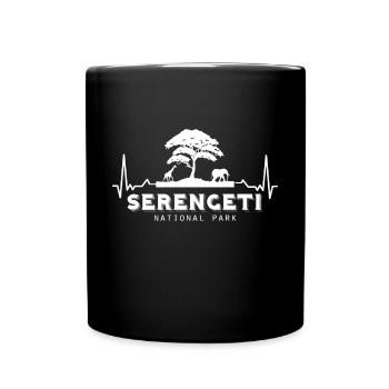 Serengeti National Park Tanzania Africa Safari Big - Full Colour Mug - black - Front
