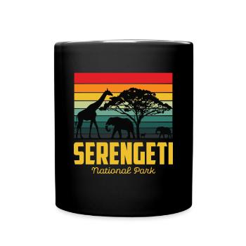 Serengeti Tanzania Safari Africa National Park Big - Full Colour Mug - black - Front