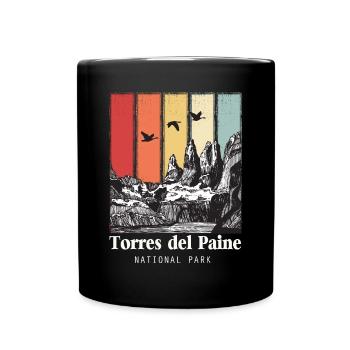 Torres del Paine Nationalpark Patagonien Chile Eis - Full Colour Mug - black - Front
