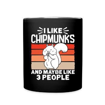 Cadeau de rongeur chipmunk - Mug uni - noir - Devant