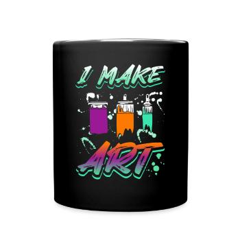 Artiste peintre je fais de l’art - Mug uni - noir - Devant