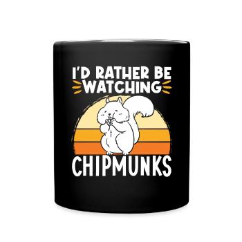 Cadeau de rongeur chipmunk - Mug uni - noir - Devant