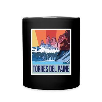 Parc national Torres del Paine bleu du Chili - Mug uni - noir - Devant